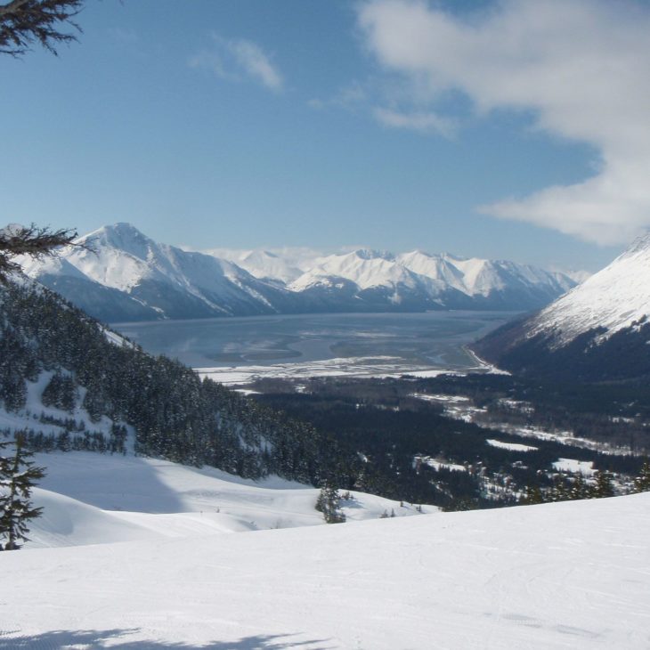 Mountain view during the turnagain arm private tour