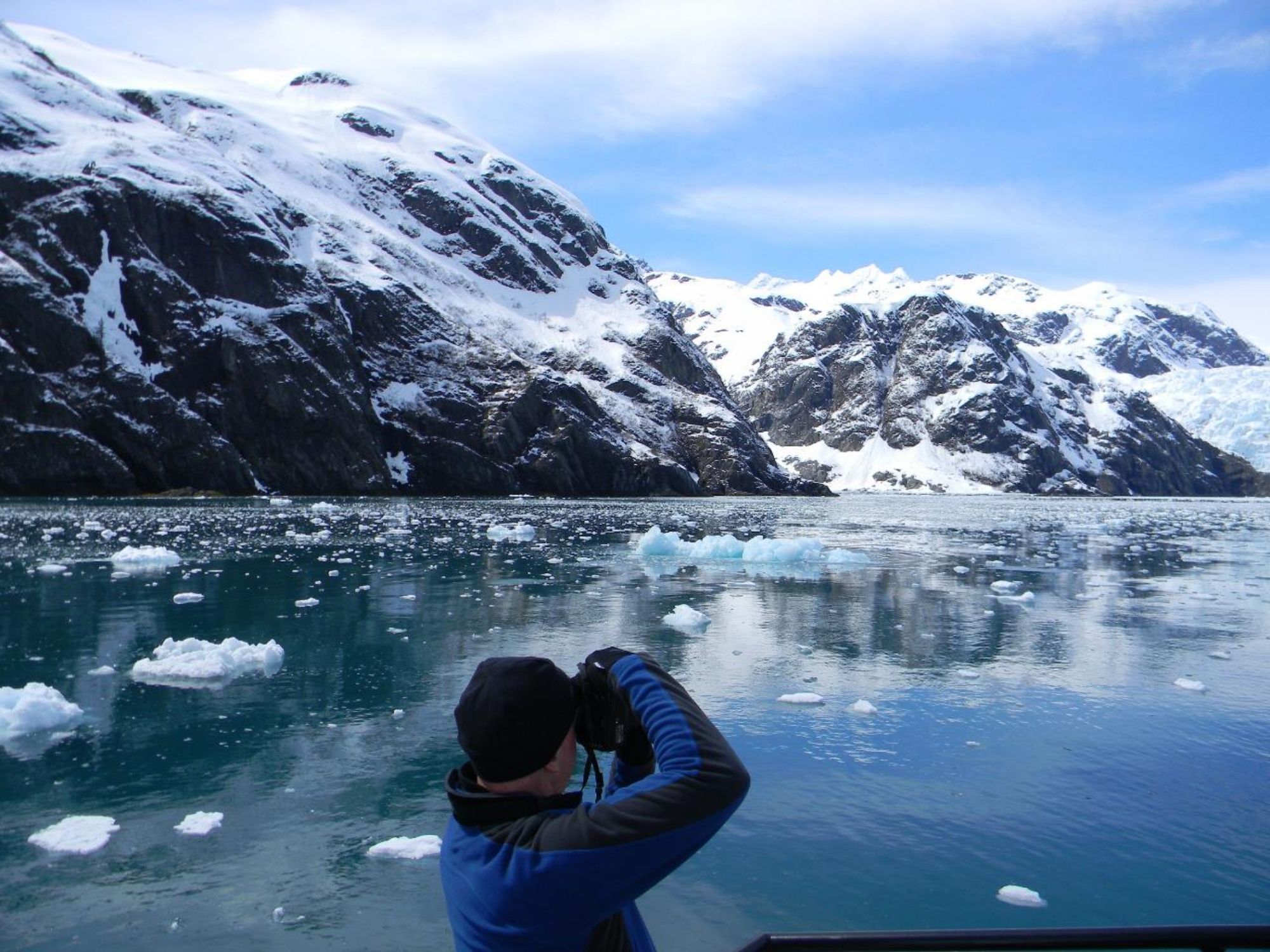 Taking picture on prince william sound tour