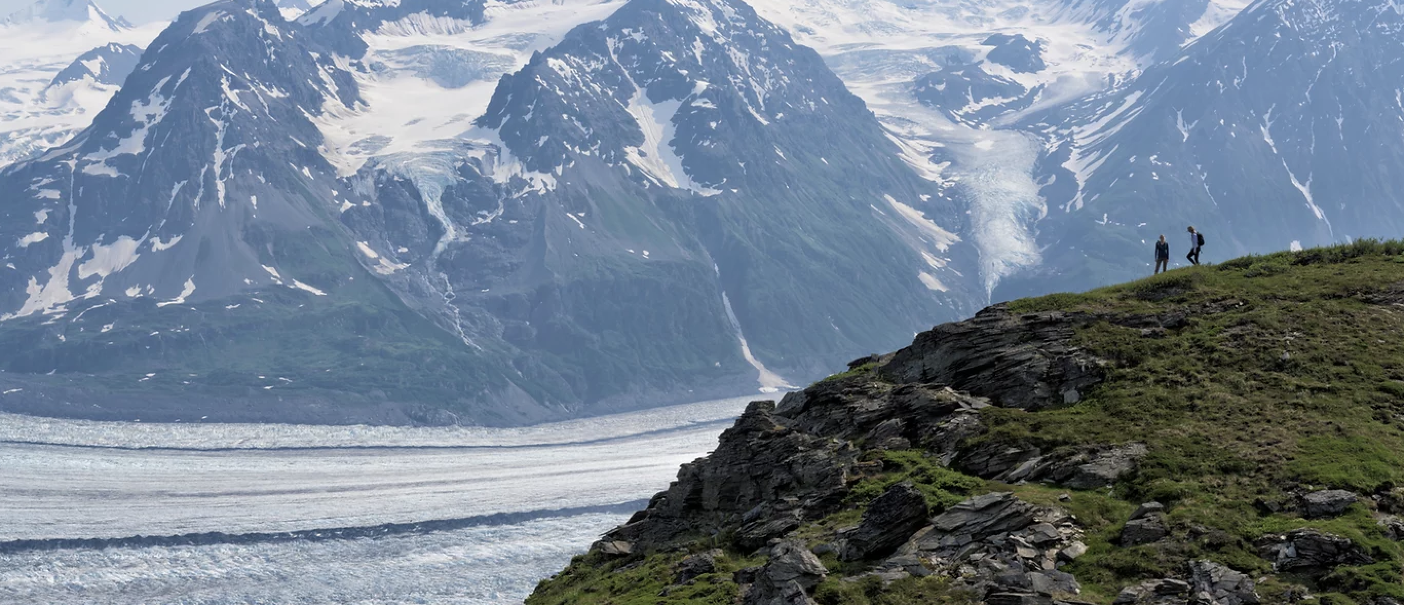 Views of glaciers on a heli-hike tour in Alaska