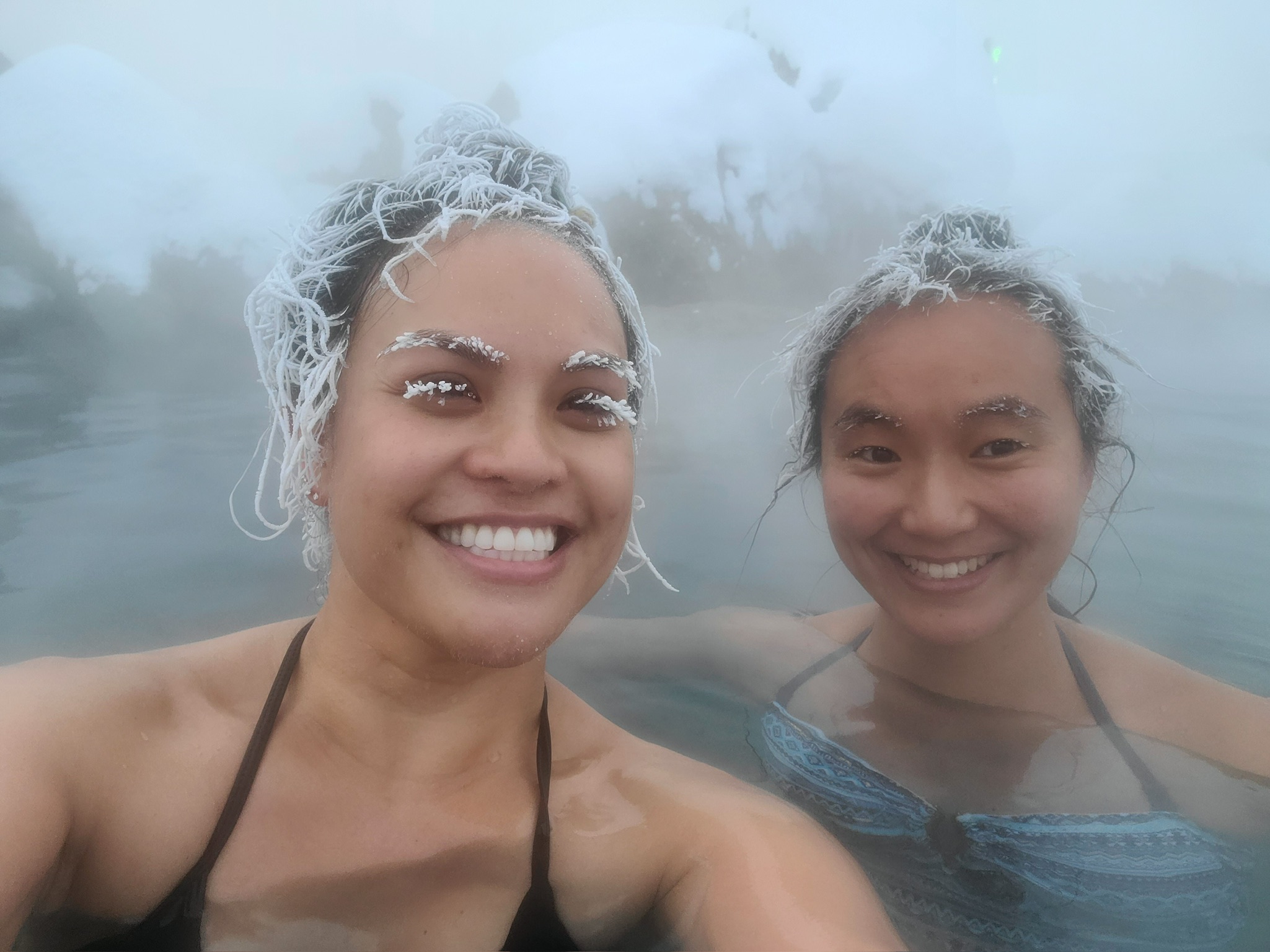 Chena Hot Springs icy hair