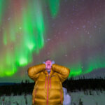 Fairbanks northern lights tour happy guest