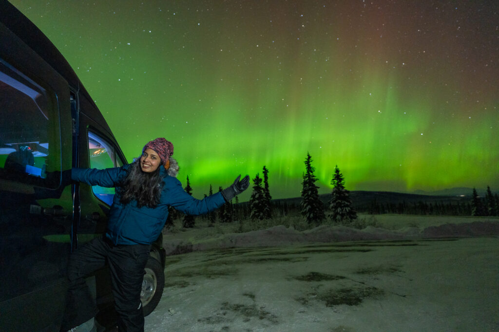 aurora tour in a van