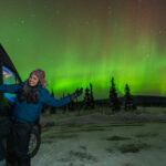 Aurora tour on a comfortable van with aurora guides