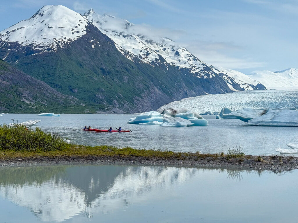 Spencer Glacier iceberg kayaking